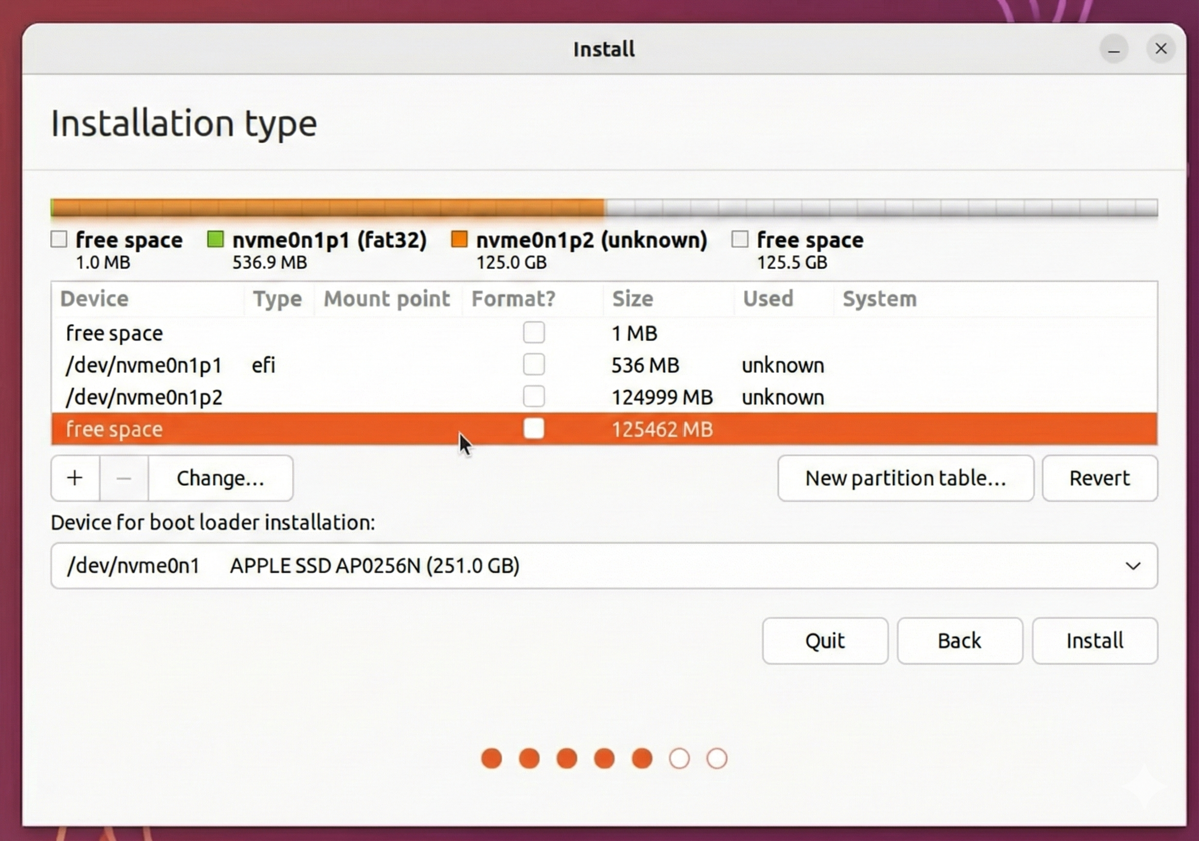 Selecting Manual Partitioning